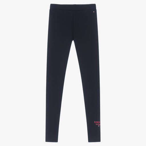 Tommy Hilfiger-Teen Girls Blue Logo Leggings | Childrensalon Outlet