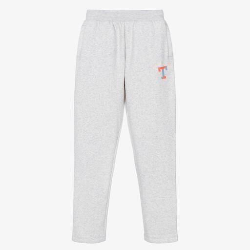 Tommy Hilfiger-Teen Girls Grey Cotton Varsity Joggers | Childrensalon Outlet