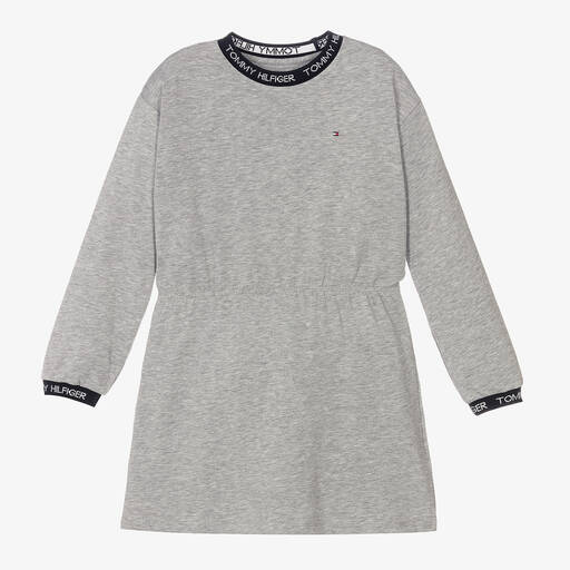 Tommy Hilfiger-Teen Girls Grey Marl Dress | Childrensalon Outlet