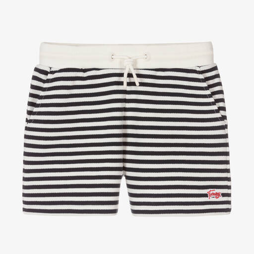 Tommy Hilfiger-Кремовые шорты в синюю полоску | Childrensalon Outlet