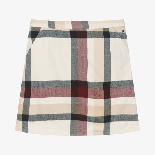 Tommy Hilfiger-Кремовая юбка в клетку | Childrensalon Outlet