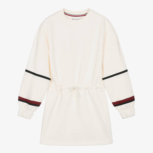 Tommy Hilfiger-Teen Girls Ivory Cotton Sweatshirt Dress | Childrensalon Outlet