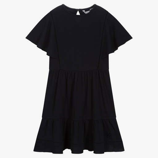 Tommy Hilfiger-Teen Girls Navy Blue Cotton Logo Dress | Childrensalon Outlet