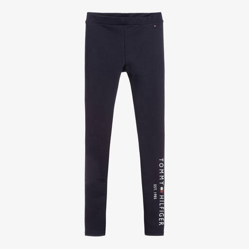 Tommy Hilfiger-Teen Girls Navy Blue Logo Leggings | Childrensalon Outlet
