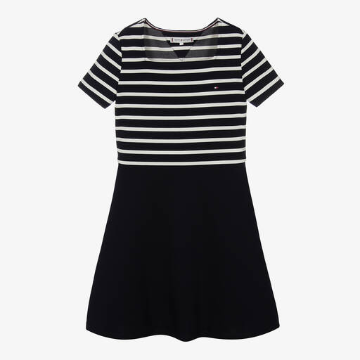 Tommy Hilfiger-Teen Streifen-Jerseykleid navyblau | Childrensalon Outlet