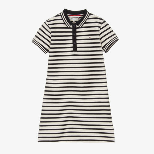 Tommy Hilfiger-Teen Girls Navy Blue Striped Polo Dress | Childrensalon Outlet
