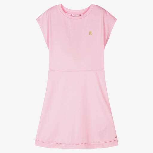 Tommy Hilfiger-Teen Girls Pale Pink Milano Jersey Dress | Childrensalon Outlet