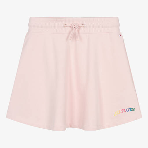 Tommy Hilfiger-Teen Girls Pink Cotton Jersey Skirt | Childrensalon Outlet