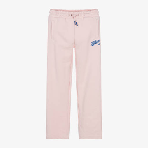 Tommy Hilfiger-جوغرز بأرجل واسعة قطن جيرسي لون زهري للمراهقات | Childrensalon Outlet