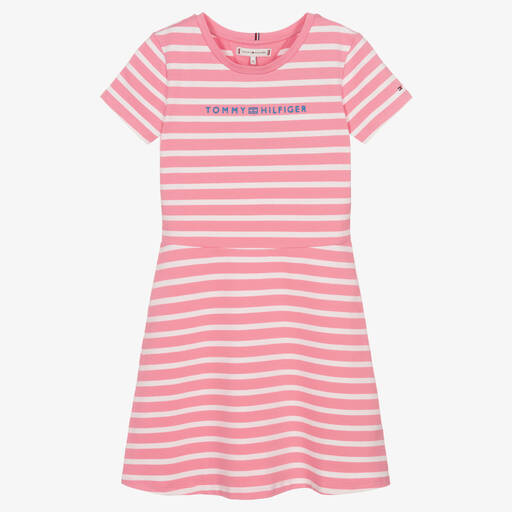 Tommy Hilfiger-Teen Girls Pink Skater Dress | Childrensalon Outlet