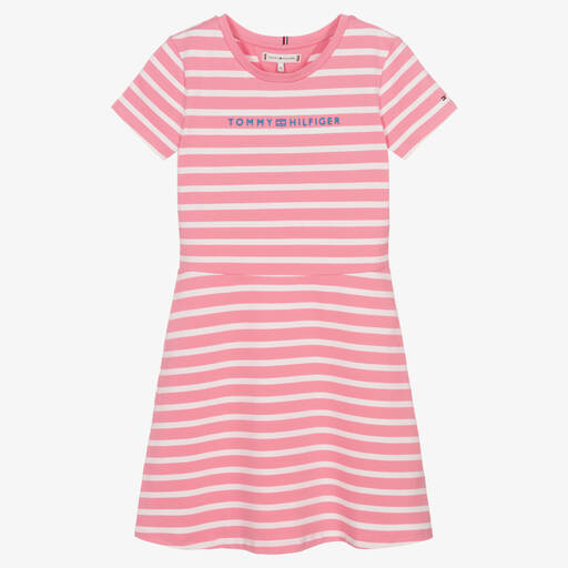 Tommy Hilfiger-Rosa Teen Skaterkleid für Mädchen | Childrensalon Outlet