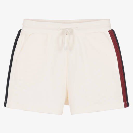 Tommy Hilfiger-Teen Girls White Cotton Shorts | Childrensalon Outlet