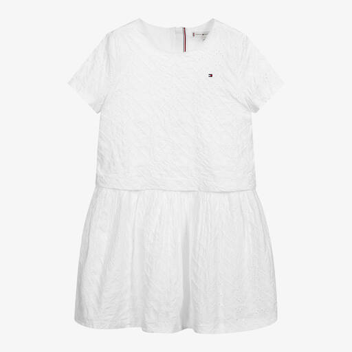 Tommy Hilfiger-Белое платье для подростков | Childrensalon Outlet