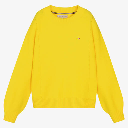 Tommy Hilfiger-Teen Girls Yellow Flag Sweater | Childrensalon Outlet