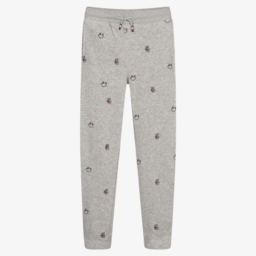 Tommy Hilfiger-جوغرز تينز ولادي قطن جيرسي لون رمادي | Childrensalon Outlet