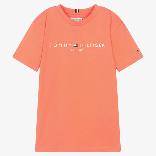 Tommy Hilfiger-Teen Orange Cotton T-Shirt | Childrensalon Outlet
