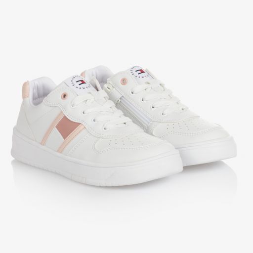 Tommy Hilfiger-Weiße Teen Sneakers mit Schnürsenkel | Childrensalon Outlet