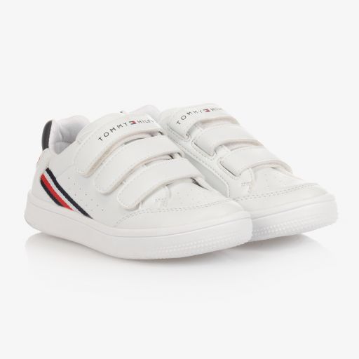 Tommy Hilfiger-Teen White Velcro Trainers | Childrensalon Outlet