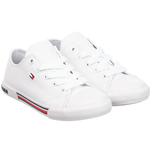 Tommy Hilfiger-Белые кроссовки из парусины | Childrensalon Outlet