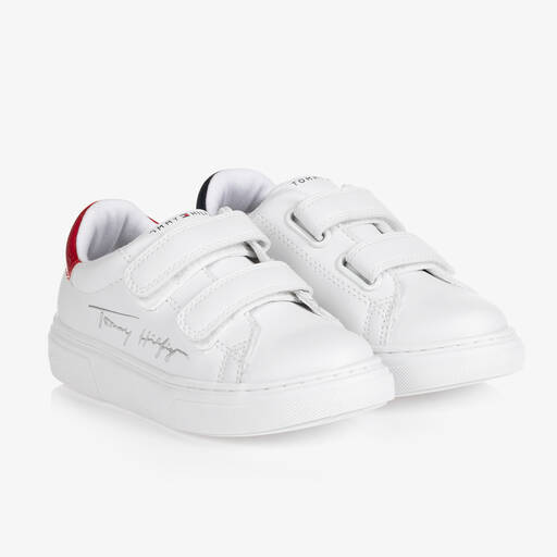 Tommy Hilfiger-ترينرز جلد صناعي لون أبيض للبنات | Childrensalon Outlet