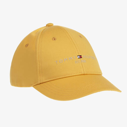 Tommy Hilfiger-Casquette jaune en coton bio | Childrensalon Outlet