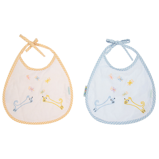 Turquaz-Embroidered Bibs (Pack of 2) | Childrensalon Outlet