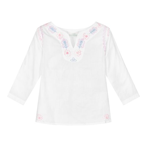 Turquaz-Girls White Cotton Blouse | Childrensalon Outlet