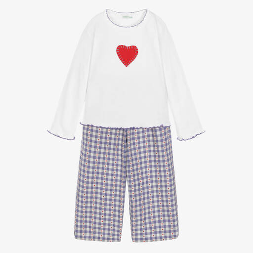 Turquaz-Girls White Cotton Pyjamas  | Childrensalon Outlet