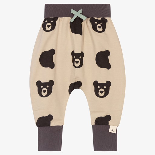 Turtledove London-Beige Organic Cotton Joggers | Childrensalon Outlet