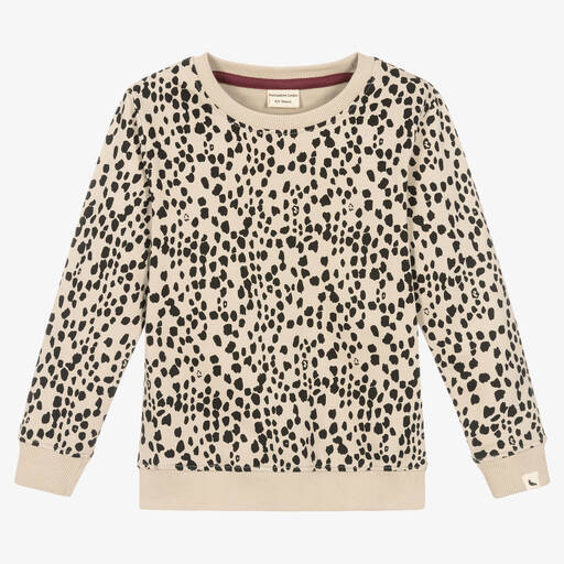 Turtledove London-Beige Organic Cotton Sweatshirt  | Childrensalon Outlet