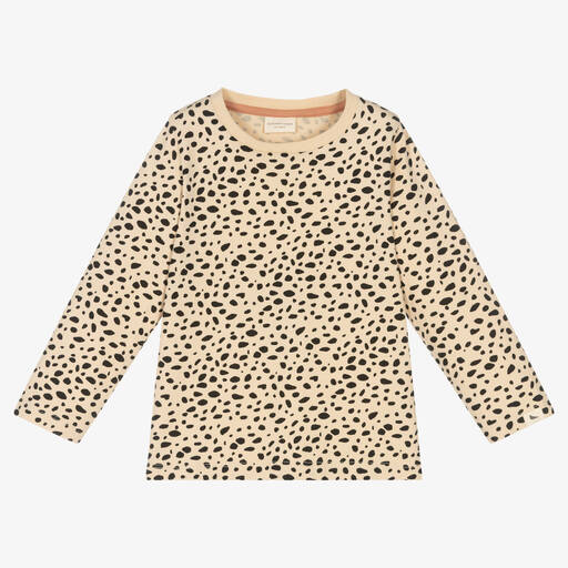 Turtledove London-Beige Organic Cotton Top | Childrensalon Outlet