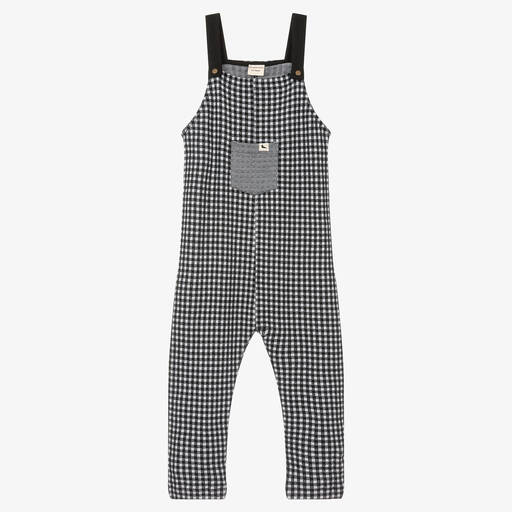 Turtledove London-Black Organic Cotton Dungarees | Childrensalon Outlet