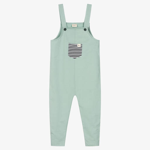 Turtledove London-Blue Organic Cotton Dungarees | Childrensalon Outlet