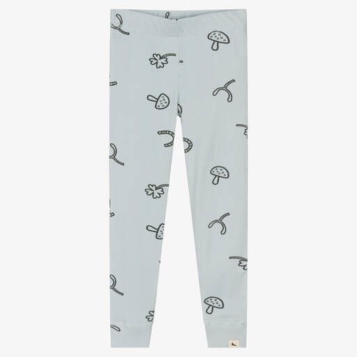 Turtledove London-Blue Organic Cotton Leggings | Childrensalon Outlet