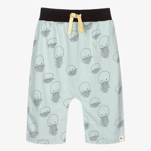 Turtledove London-Blue Organic Cotton Shorts | Childrensalon Outlet