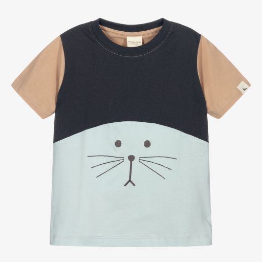 Turtledove London-Colourblock Cotton T-Shirt | Childrensalon Outlet