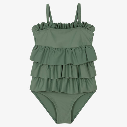 Turtledove London-Girls Green Swimsuit (UPV 50+) | Childrensalon Outlet