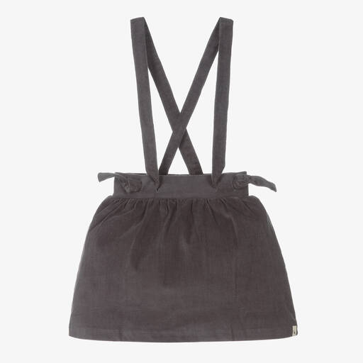 Turtledove London-Girls Grey Organic Cotton Skirt | Childrensalon Outlet