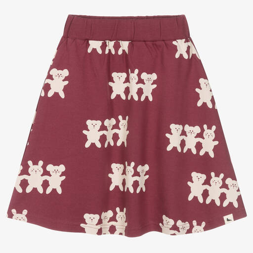 Turtledove London-Girls Red Organic Cotton Skirt | Childrensalon Outlet