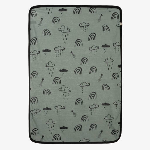 Turtledove London-Green Cotton Blanket (107cm) | Childrensalon Outlet