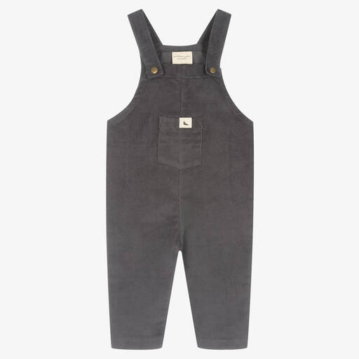 Turtledove London-Grey Corduroy Dungarees | Childrensalon Outlet