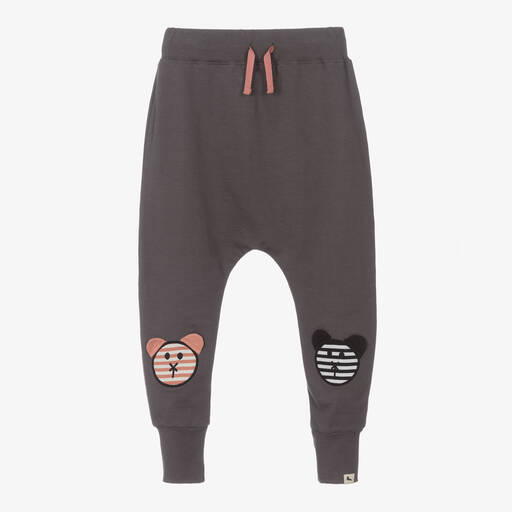Turtledove London-Grey Organic Cotton Joggers | Childrensalon Outlet