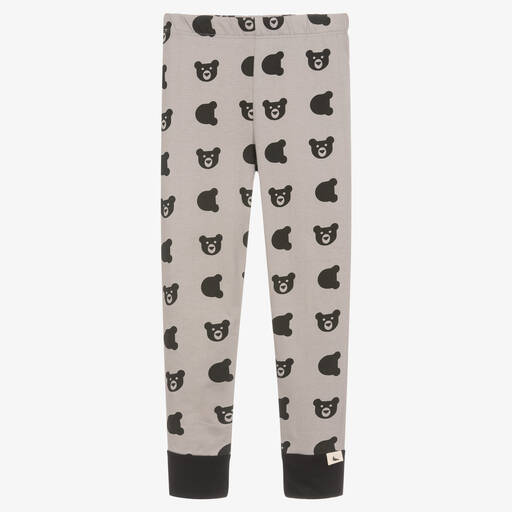 Turtledove London-Grey Organic Cotton Leggings  | Childrensalon Outlet