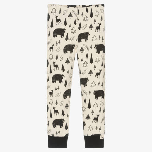 Turtledove London-Ivory Organic Cotton Printed Leggings  | Childrensalon Outlet