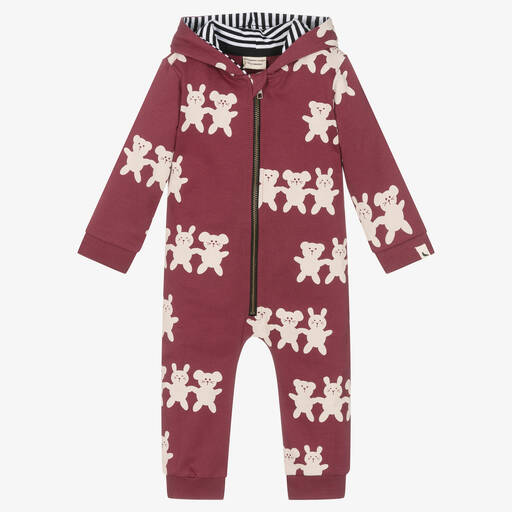 Turtledove London-Red Organic Cotton Baby Romper | Childrensalon Outlet