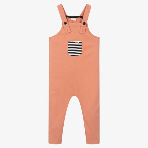 Turtledove London-Red Organic Cotton Dungarees | Childrensalon Outlet