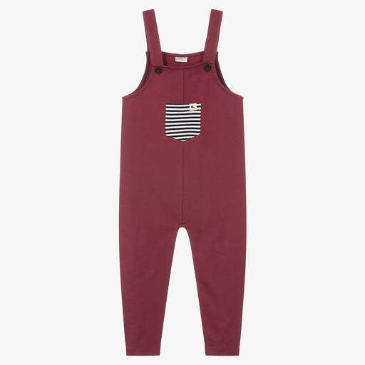 Turtledove London-Red Organic Cotton Dungarees | Childrensalon Outlet