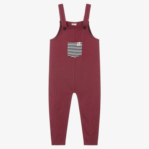 Turtledove London-Red Organic Cotton Dungarees | Childrensalon Outlet