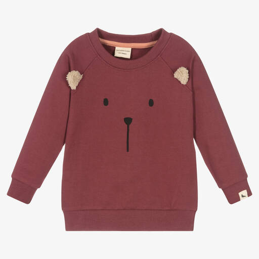 Turtledove London-Red Organic Cotton Sweatshirt  | Childrensalon Outlet