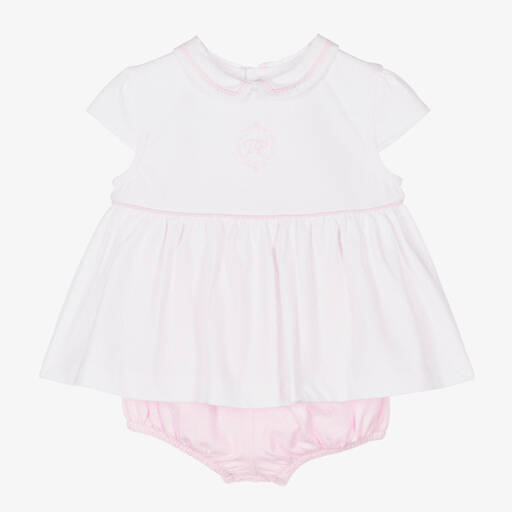 Tutto Piccolo-Punkte-Top & Shorts Set rosa/weiß | Childrensalon Outlet